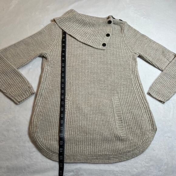 Style & Co. Button Trim Knit Sweater with Kangaroo Pocket Size Petite Medium - Picture 8 of 8